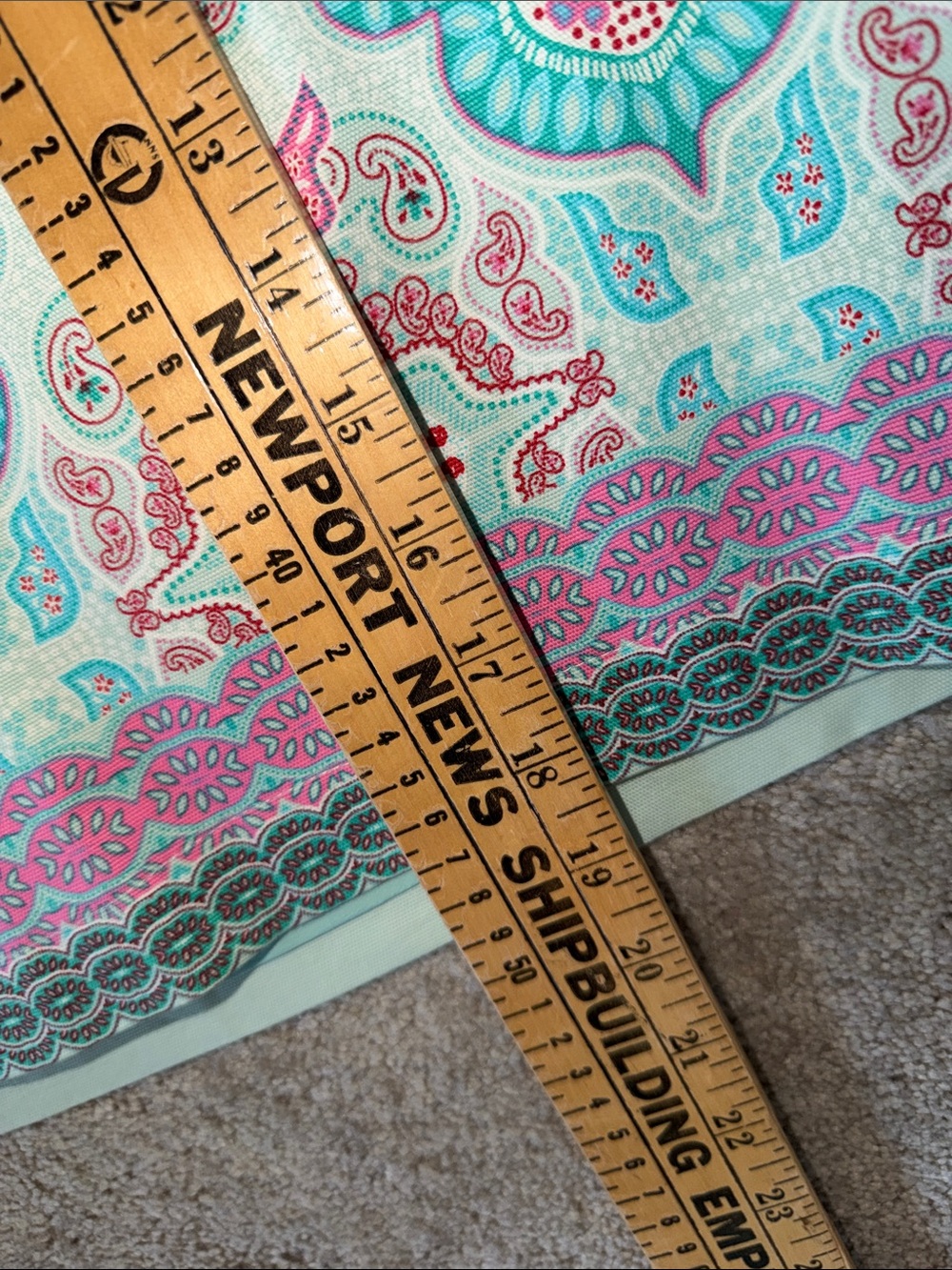 Talbots Multicolor Printed Mini Skirt — Teal, Pink, Yellow Accents size 6 - Picture 7 of 7